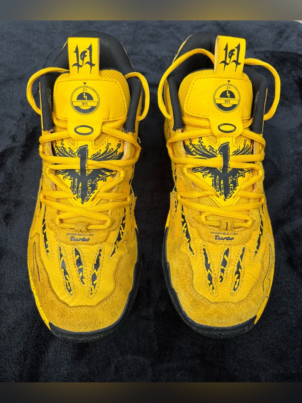 Puma Porsche x MB.03 Sport Yellow 309847-01 Men’s Size 9.5 Basketball Shoes EUC